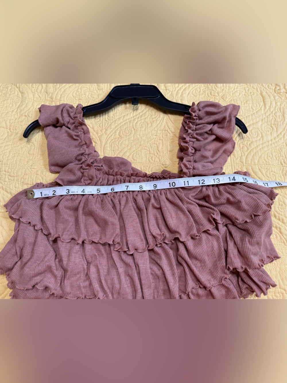 🆕 Free People | Rust Brown Ruffle Crop Top - Picture 4 of 7